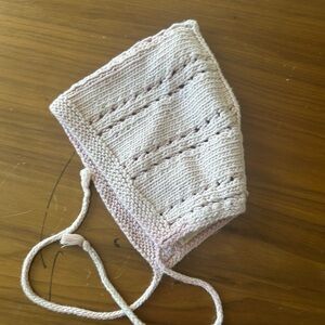 Misha And Puff Light Pink Knit Baby Bonnet